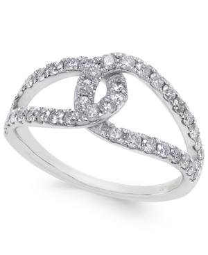 Diamond Loop Ring (3/4 Ct. T.w.) In 14k White Gold