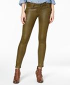 Lucky Brand Charlie Coated Military Green Wash Skinny Jeans