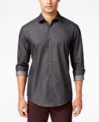 Alfani Men's Grid Long-sleeve Shirt, Classic Fit