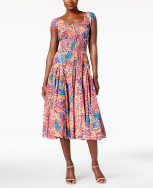 Grace Elements Printed Peasant Dress