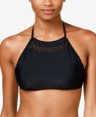 Hula Honey Laser Love High-neck Halter Bikini Top Women's Swimsuit