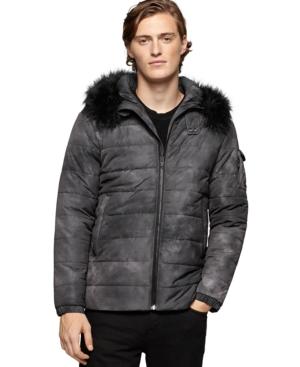 Calvin Klein Jeans Faux-fur Trim Hooded Puffer Jacket