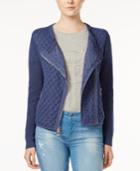 Tommy Hilfiger Quilted Moto Cardigan, Only At Macy's