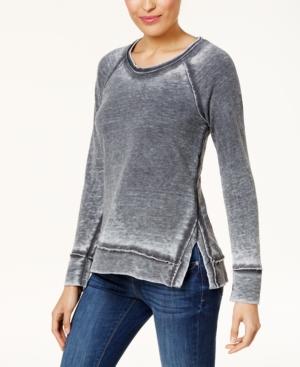 Style & Co Distressed Sweatshirt, Created For Macy's