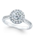 Diamond Halo Engagement Ring (7/8 Ct. T.w.) In 14k White Gold