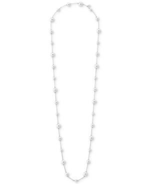 Majorica Sterling Silver Imitation Pearl Long Strand Necklace