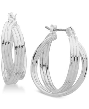 Nine West Multi-row Twisted Hoop Earrings