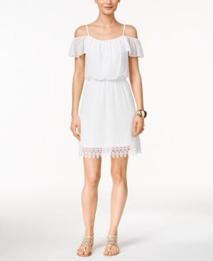 Thalia Sodi Lace Off-the-shoulder Blouson Dress, Only At Macy's