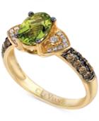 Le Vian Chocolatier Peridot (1 Ct. T.w.) And Diamond (1/4 Ct. T.w.) Ring In 14k Gold