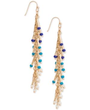 Robert Rose For Inc International Concepts Gold-tone Beaded Drop Earrings, Created For Macy's