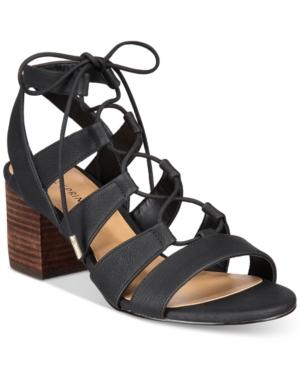 Call It Spring Ereissa Block-heel Lace-up Sandals Women's Shoes