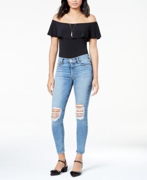 Hudson Jeans Ripped-knee Skinny Ankle Jeans