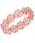 Inc International Concepts Rose Gold-tone Rosette Stretch Bracelet, Created For Macy's