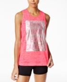 Material Girl Active Juniors' Slit-back Graphic Tank Top, Created For Macy's