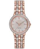 Citizen Women's Eco-drive Crystal Accent Rose Gold-tone Stainless Steel Bracelet Watch 28mm Ew2348-56a