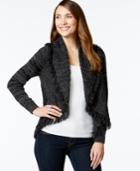 Style & Co. Petite Open-front Fringe-trim Cardigan, Only At Macy's