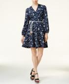 Tommyxgigi Silk Nautical-print Fit & Flare Dress, Only At Macy's