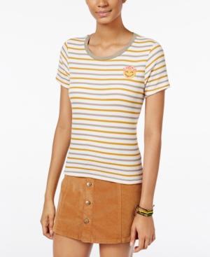 Gypsies & Moondust Juniors' Ringer T-shirt With Patches