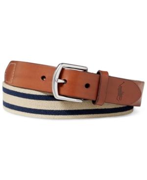 Polo Ralph Lauren Men's Stretch Striped Webbed Belt