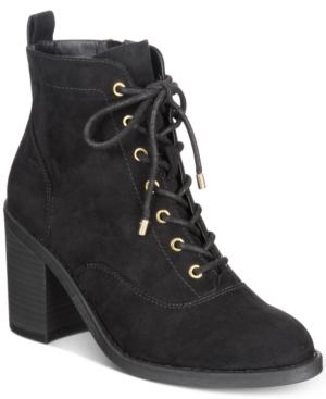 Material Girl Landrey Lace-up Booties, Created For Macy's Women's Shoes