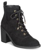 Material Girl Landrey Lace-up Booties, Created For Macy's Women's Shoes