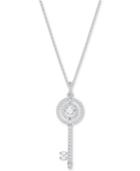 Swarovski Silver-tone Crystal Key 25-5/8 Pendant Necklace