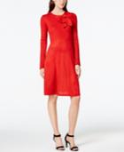Jessica Howard Bow-neck Fit & Flare Sweater Dress