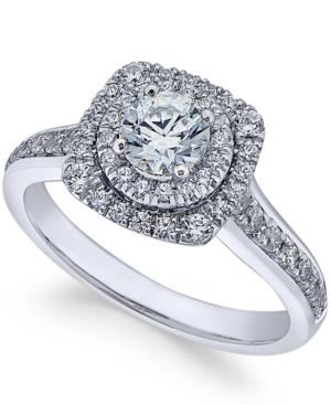 X3 Certified Diamond Engagement Ring (1 Ct. T.w.) In 18k White Gold, Created For Macy's