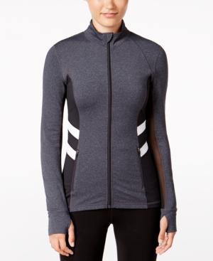 Ideology Colorblocked Melange Jacket, Only At Macy's