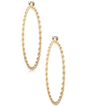 Rachel Rachel Roy Gold-tone Twisted Hoop Earrings