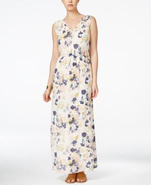 Lucky Brand Floral Spritz Printed Maxi Dress