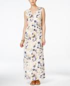 Lucky Brand Floral Spritz Printed Maxi Dress