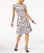 Alfani Jacquard Fit & Flare Dress, Created For Macy's
