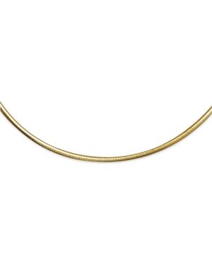 14k Gold Over Sterling Silver And Sterling Silver Necklace, Reversable Omega