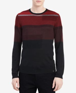 Calvin Klein Men's Texture Stripe Merino Sweater