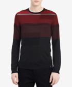 Calvin Klein Men's Texture Stripe Merino Sweater