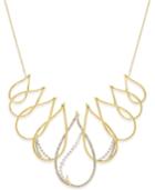 Eliot Danori Gold-tone Crystal Teardrop Collar Necklace