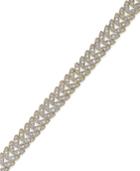 Victoria Townsend Rose-cut Diamond Leaf Bracelet In Silver-plated Brass Or 18k Gold-plated Brass (1 Ct. T.w.)