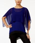 Alfani Chiffon-overlay Top, Only At Macy's