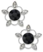 Vera Bradley Silver-tone Crystal Bouquet Stud Earrings