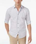 Alfani Men's Rylee Fractured Grid-pattern Cotton Shirt, Only At Macy's