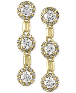 Effy Final Call Diamond Trio Drop Earrings (1-1/5 Ct. T.w.) In 14k Gold