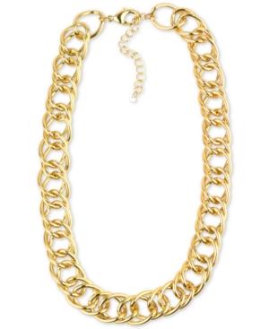Charter Club Gold-tone Open Link Collar Necklace, 18 + 3 Extender, Created For Macy's