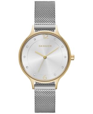 Skagen Women's Anita Two-tone Stainless Steel Mesh Bracelet Watch 30mm Skw2340
