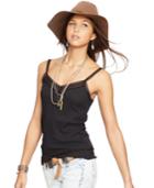 Denim & Supply Ralph Lauren Lace-trim V-neck Tank Top