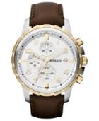 Fossil Watch, Men's Chronograph Dean Brown Leather Strap 45mm Fs4788