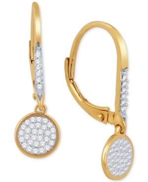 Diamond Pave Drop Earrings (1/5 Ct. T.w.) In 10k Gold