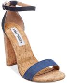Steve Madden Women's Carrson Two-piece Cork-block-heel Sandals