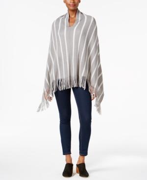 Charter Club Pinstripe Bias Poncho, Created For Macy's