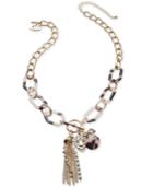 Thalia Sodi Gold-tone Tortoiseshell-look Charm Pendant Necklace, Only At Macy's